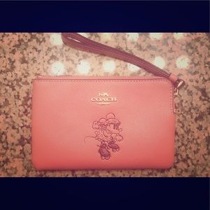 COACH Disney Minnie Mouse Wristlet!!!